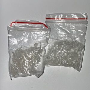 Clear earrings for hiding piercings